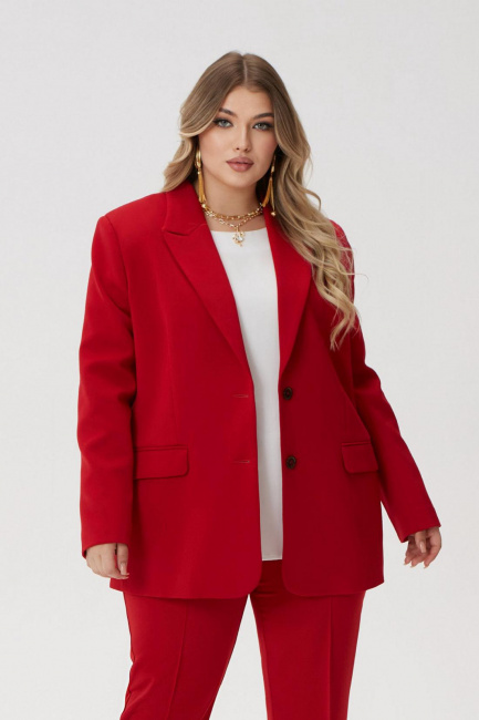 Красный однобортный пиджак с двумя шлицами купить в ассортименте