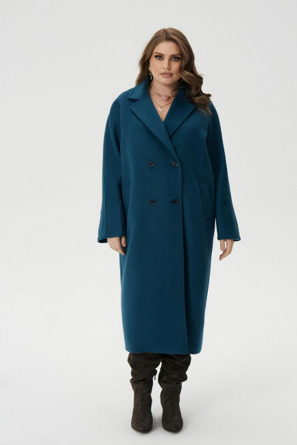 Универсальное двубортное пальто из смесовой шерсти