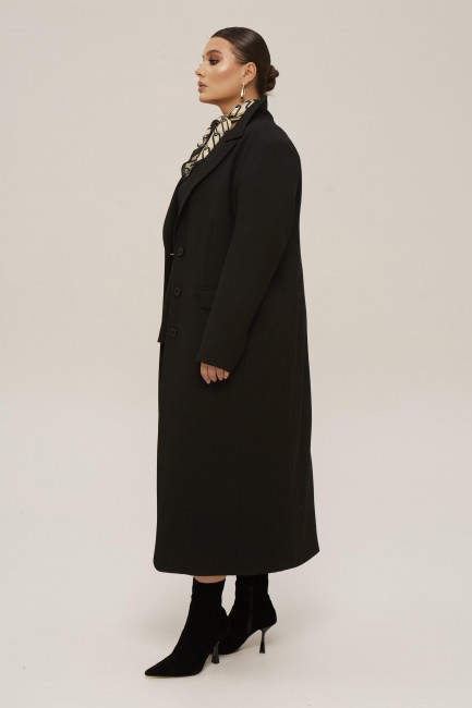 Оверсайз Пиджак пальто длиной макси с увеличенной линей плеча большой размер
